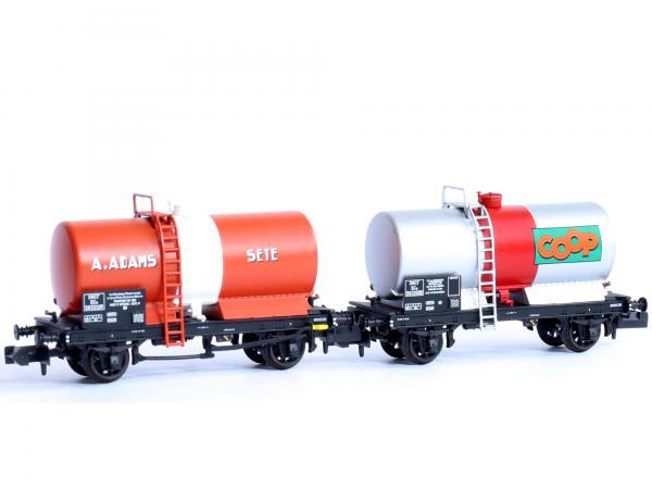 REE Modèles, Spur N , Güterwagenset Tankwagen OCEM 29, Coop-Adams SNCF, Ep.III, 2-teilig, NW-043